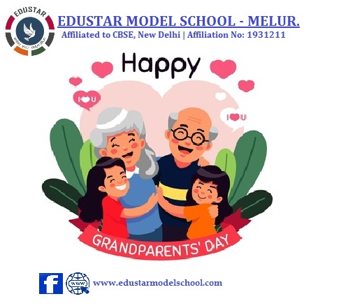 September 12 #### Grandparents day ##### Our KG stars with their Grandparents ##### Dedicated to all Grandparents 💐💐